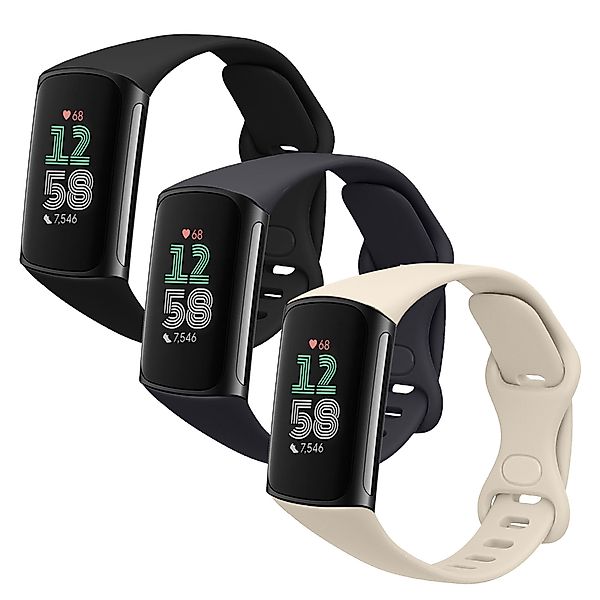 kwmobile Smartwatch-Armband 3x Sportarmband für Fitbit günstig online kaufen