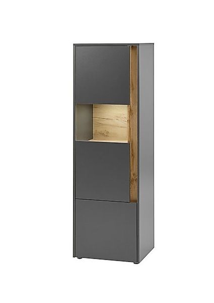 Furn.Design Standvitrine Center (Vitrinenschrank in grau günstig online kaufen