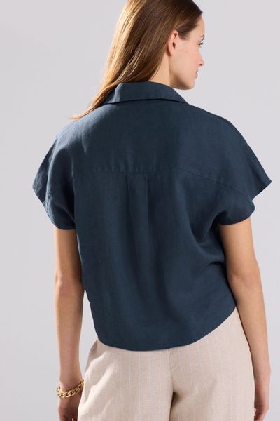 Next Kurzarmhemd Kurzarm-Bluse mit Knotendesign vorne günstig online kaufen