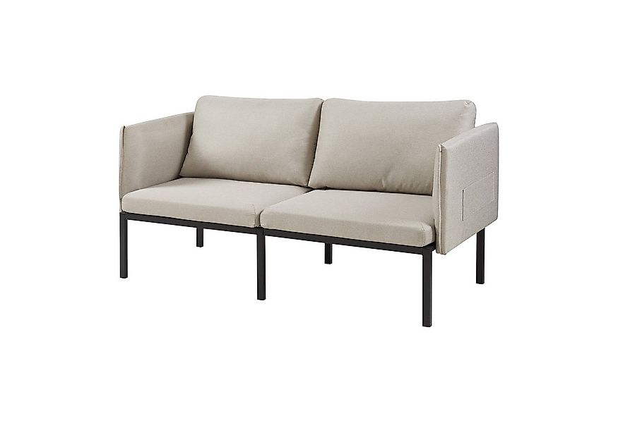 en.casa Sofa, 2-Sitzer »Kamar« gepolstert 69x158x63 cm Beige günstig online kaufen