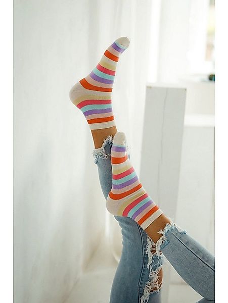 Lycille Langsocken SOCKEN MIT STREIFEN günstig online kaufen