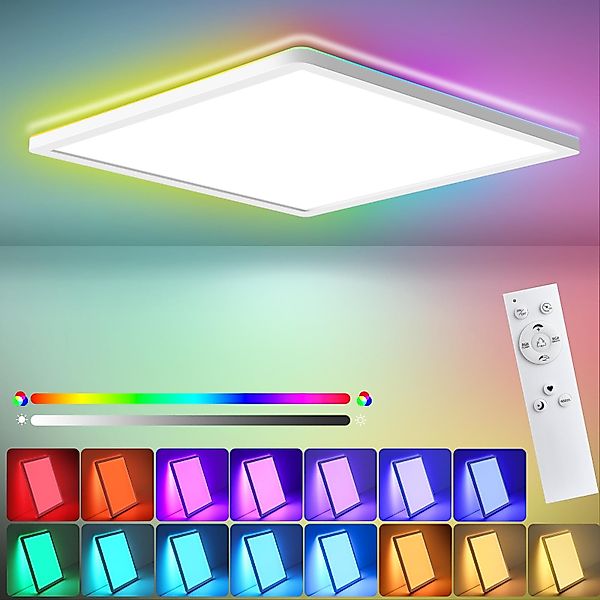 Oraymin LED Deckenleuchte Deckenlampe Quadrat Whonzimmer günstig online kaufen
