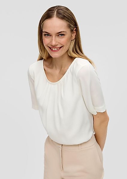 s.Oliver Kurzarmbluse Bluse Kurzarmbluse mit Rundhalsausschnitt günstig online kaufen