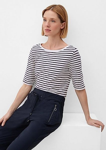 s.Oliver BLACK LABEL T-Shirt mit gestreifter günstig online kaufen