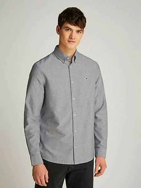 Tommy Jeans Langarmhemd "TJM REG OXFORD SHIRT EXT", mit Logostickerei günstig online kaufen