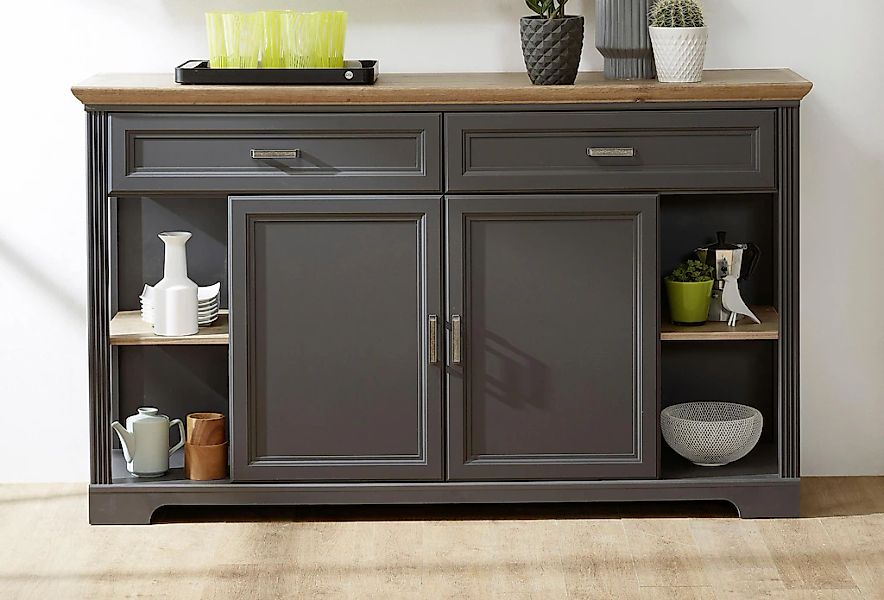Innostyle Sideboard "Jasmin", Breite 171 cm, 2 Holztüren, 2 Schubkästen, 4 günstig online kaufen