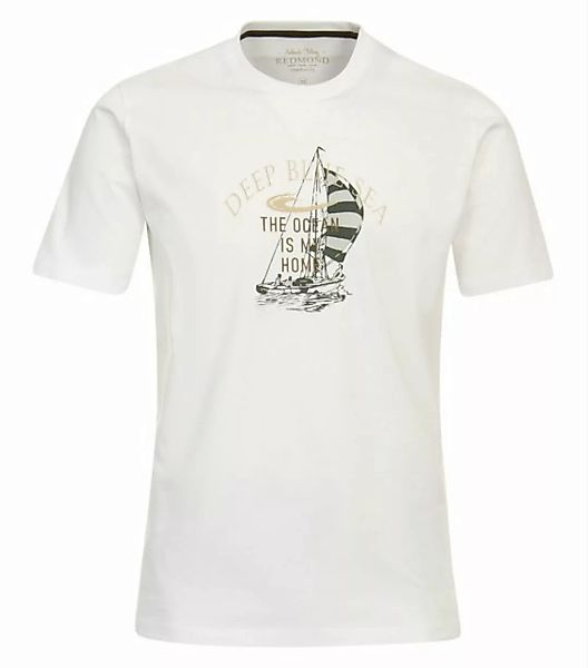 Redmond T-Shirt T-SHIRT ROUND NECK MIT PRINT 1 01 WEISS günstig online kaufen