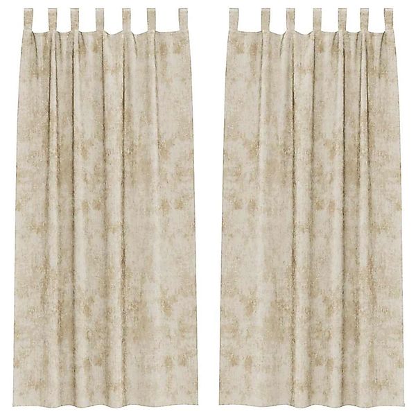 vidaXL Vorhänge 2 Stk Creme 245 x 140 cm Samt 4107736 günstig online kaufen