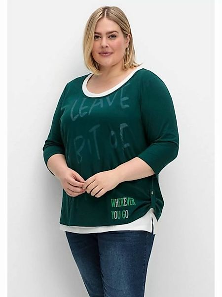 Sheego T-Shirt "Große Größen", mit Ausbrennerdruck und Top im Set günstig online kaufen