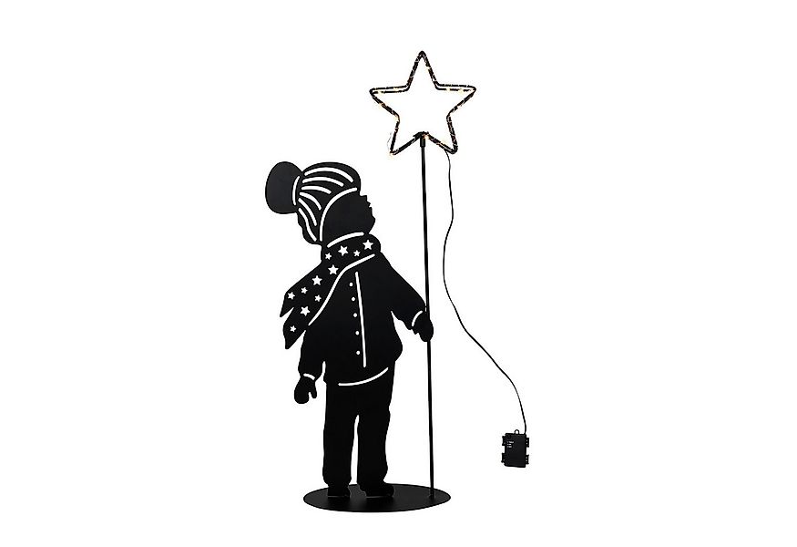Spetebo LED Dekofigur LED Metall Weihnachts Aufsteller Kind mit Stern - 60 günstig online kaufen