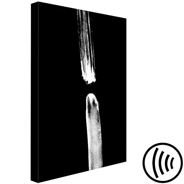 Leinwandbild Kerzenlicht - abstraktes Grafikmotiv in Schwarz-Weiß XXL günstig online kaufen
