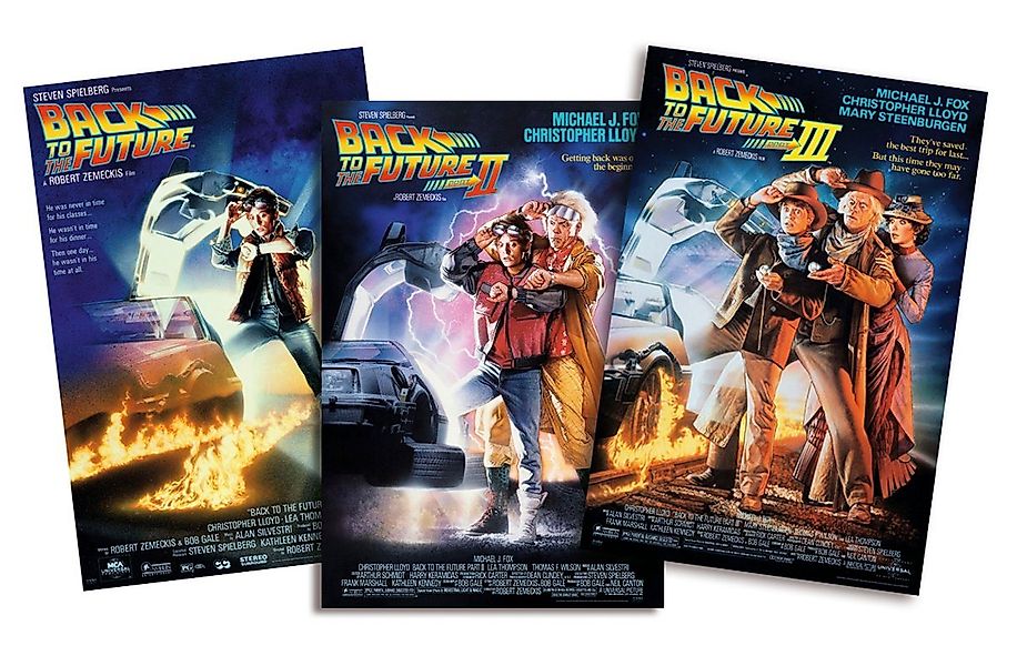 Close Up Poster Zurück in die Zukunft Poster Set Teil I bis III 68,5 x 101, günstig online kaufen
