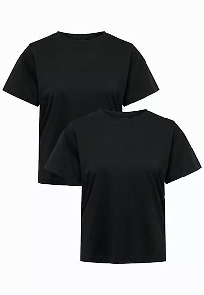 JACQUELINE de YONG T-Shirt Basic T-Shirt 2-er Set VMPAULA (2-tlg) JDYPISA S günstig online kaufen