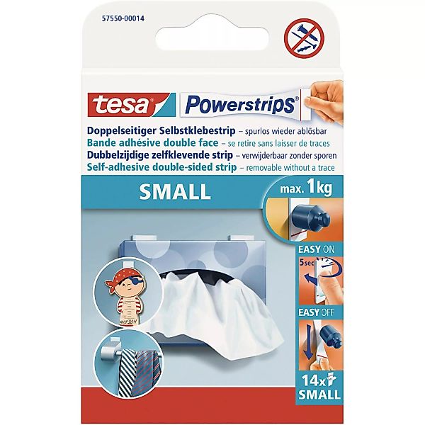 Tesa Powerstrips Small Weiß 14 Stück günstig online kaufen