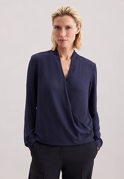 seidensticker Wickelbluse "Schwarze Rose" 1/1 V-Neck Uni günstig online kaufen