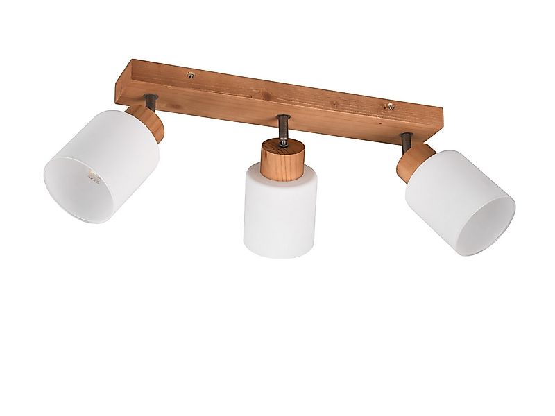 Reality Leuchten LED Deckenstrahler, LED wechselbar, warmweiß, innen, Holz- günstig online kaufen
