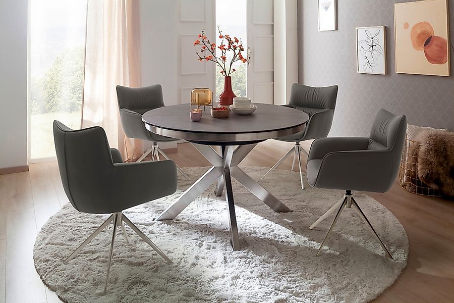 MCA furniture 4-Fußstuhl »LIMONE«, (Set), 2 St., (Set, 2 Stck), 360° drehba günstig online kaufen