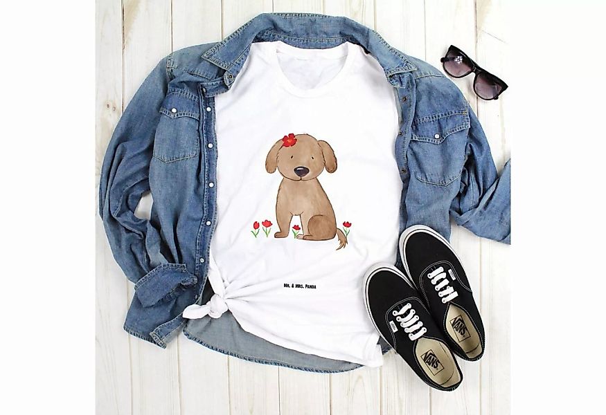 Mr. & Mrs. Panda T-Shirt Hund Hundedame - Weiß - Geschenk, Schlafshirt, T-S günstig online kaufen