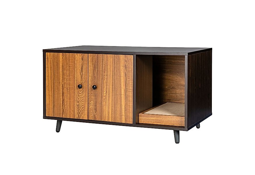 COSTWAY Tierhaus Couchtisch & Katzenhaus, mit Kratzbrett, 90x50x50cm günstig online kaufen