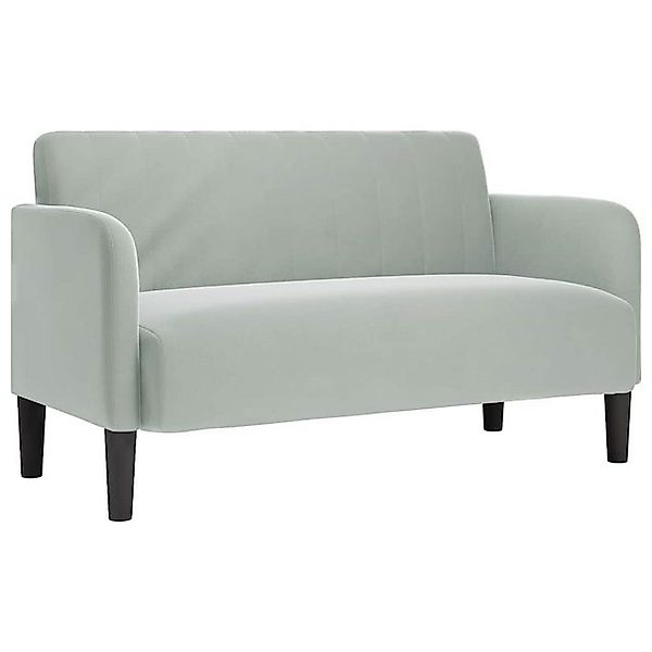 vidaXL Sofa Zweisitzer-Sofa Hellgrau 109 cm Samt günstig online kaufen