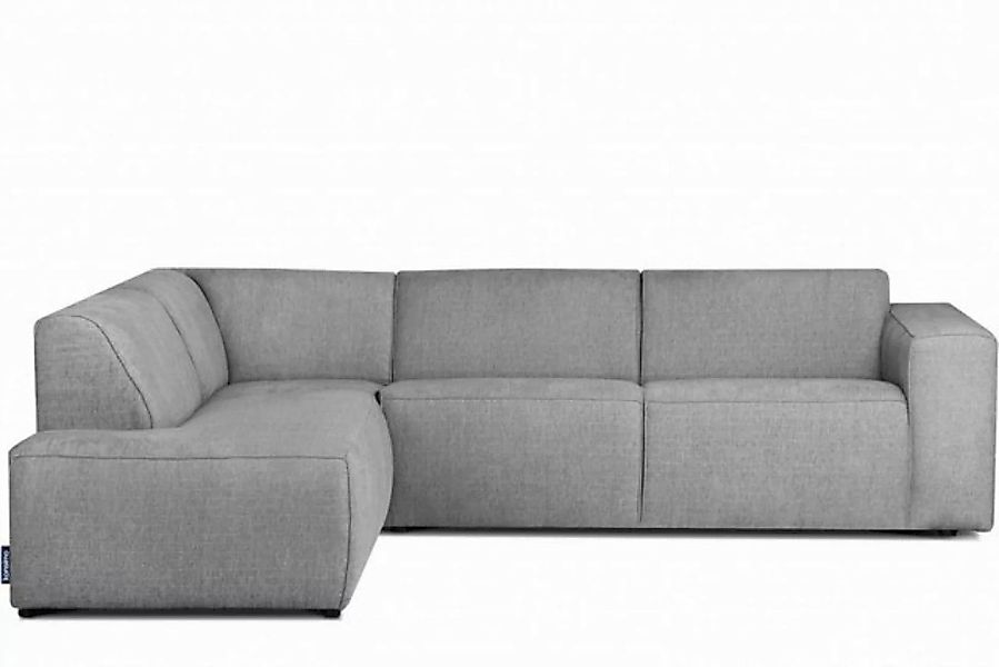 KONSIMO® Ecksofa ANTERO, breite Armlehne, Chenille-Stoff, konturierte Rücke günstig online kaufen