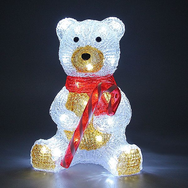 LED Acryl Figur Weihnachten Teddy sitzend günstig online kaufen