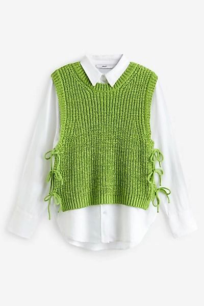 Next 2-in-1-Pullover Mehrlagiger Pullover mit seitlicher Bindung (2-tlg) günstig online kaufen