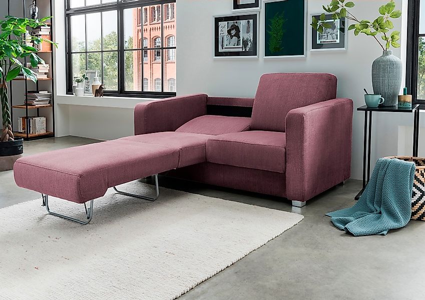 INOSIGN Schlafsofa »Mia«, mit 2 Einzelauszügen als Längsschläfer günstig online kaufen