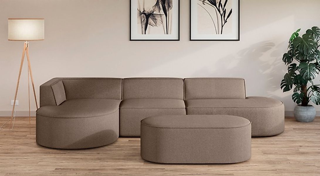 OTTO home Ecksofa »EIVIND Designer Sofa mit Ottomane rechts/links, B/T/H: 3 günstig online kaufen