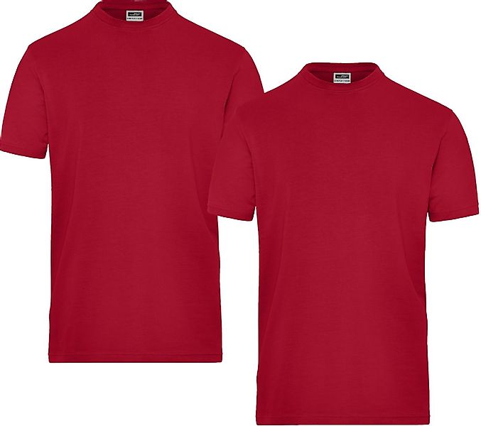 James & Nicholson T-Shirt Doppelpack elastisches Herren T-Shirt Bio Workwea günstig online kaufen