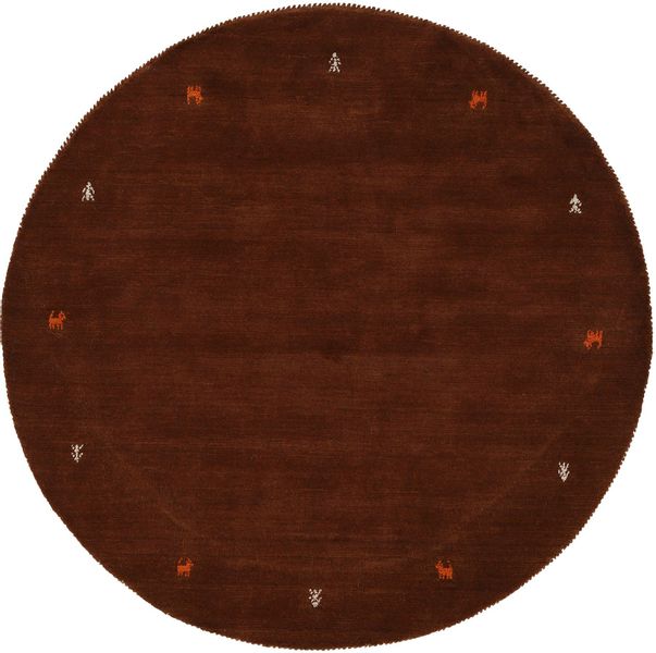 carpetfine Wollteppich "Gabbeh Uni" rund 15 mm Höhe reine Wolle handgewebt, günstig online kaufen