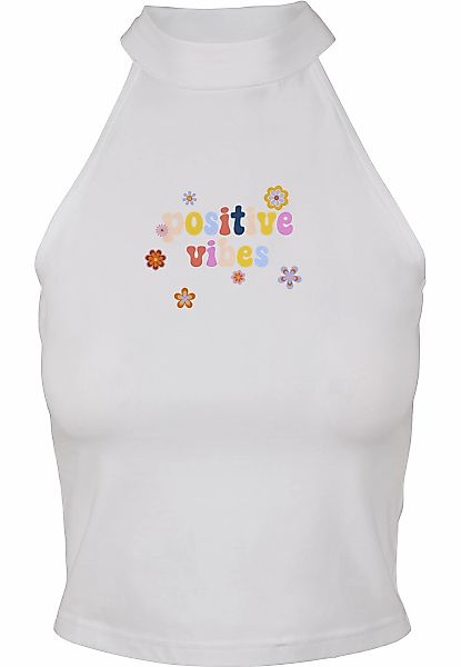 Miss Tee Tanktop "Miss Tee Damen Positive Vibes Turtleneck Short Top" 1 Stk günstig online kaufen