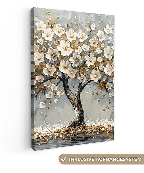 OneMillionCanvasses® Leinwandbild Baum - Gold - günstig online kaufen