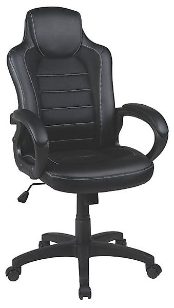 Chefsessel höhenverstellbar JORIS von Duo Collection Kunstleder Schwarz günstig online kaufen
