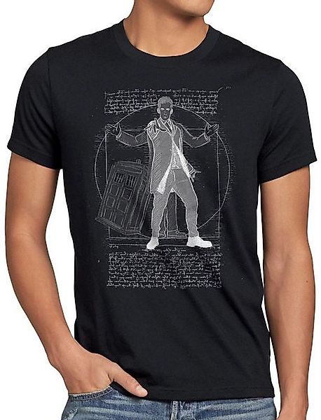 style3 Print-Shirt Herren T-Shirt Vitruvianischer Doktor zeitreise serie po günstig online kaufen