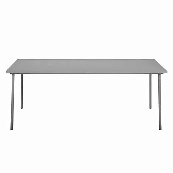 rechteckiger Tisch Patio metall grau / Edelstahl - 240 x 100 cm - Tolix - G günstig online kaufen