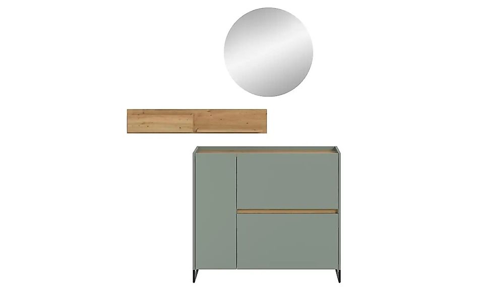 Garderobenkombination   ¦ grün ¦ Maße (cm): B: 197 H: 140 Garderoben & Klei günstig online kaufen