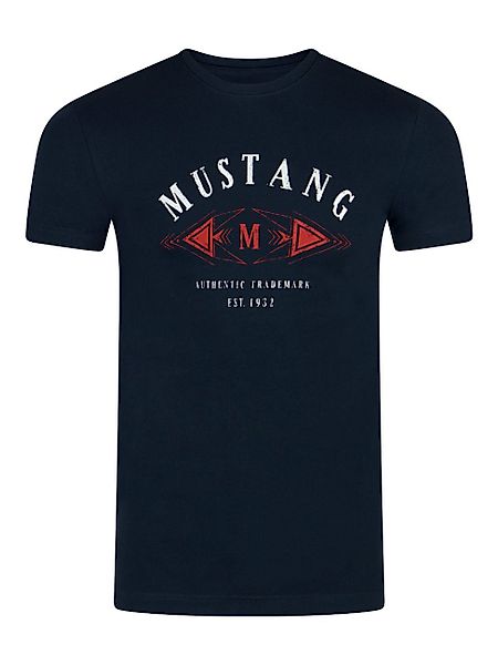 MUSTANG T-Shirt Herren Printshirt Regular Fit günstig online kaufen