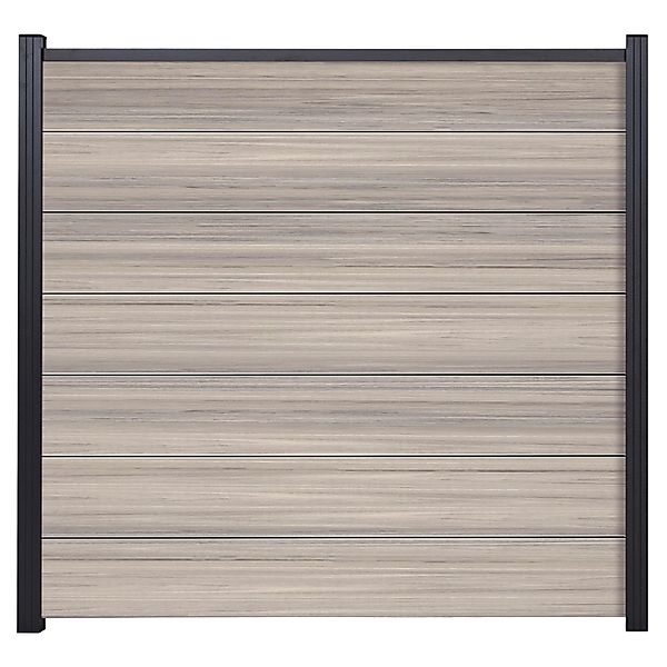 GartenLand WPC Zaun Set XL Ameland Co-extrudiert ca. 180 x 180 cm Sichtschu günstig online kaufen