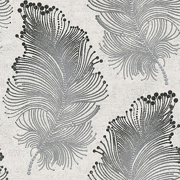 A.S. Creation Vliestapete Bohemian Burlesque Federn Grau FSC® günstig online kaufen