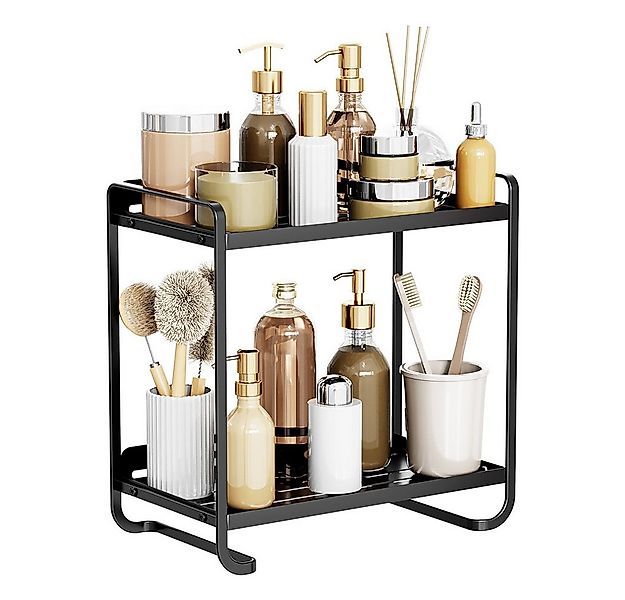 NUODWELL Make-Up Organizer Kosmetik Organizer, 2-stufiger Badezimmer-Theken günstig online kaufen