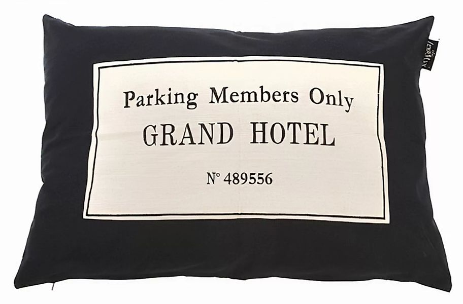 Kissenbezug Hund Grand Hotel 70 X 100 Cm Baumwolle Schwarz günstig online kaufen