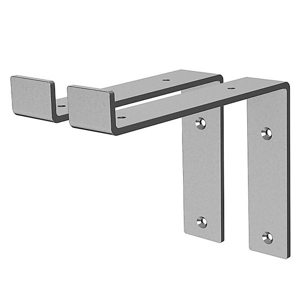 ML-Design 2 Stück Regalhalterung 20x4x14,5 cm Grau aus Metall 8 Zoll L-Form günstig online kaufen