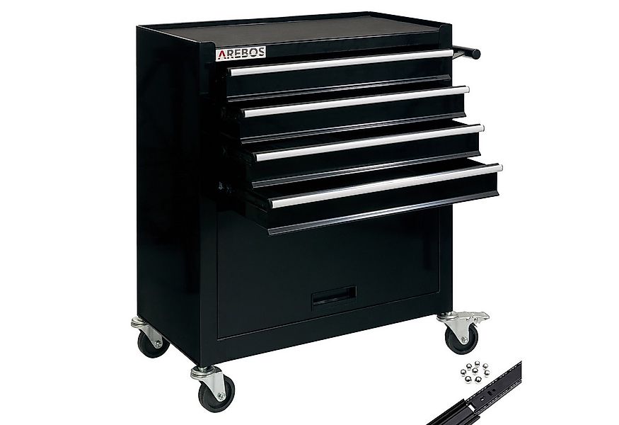 Arebos Werkstattwagen Werkstattwagen 4 Schubladen, pulverbeschichtet, mobil günstig online kaufen