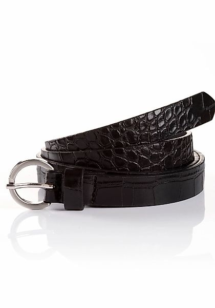 Cinque Ledergürtel BOSA mit Blindprägung und Gürtelschlaufe aus Metall günstig online kaufen