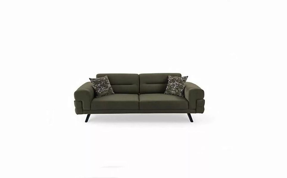 JVmoebel 3-Sitzer Dunkelgrüner Dreisitzer Sofa Wohnzimmer Textil Stilvoller günstig online kaufen