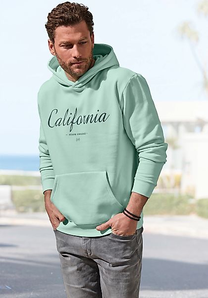 John Devin Hoodie, Sweatshirt mit coolem Druck, aufgesetzter Tasche und Kap günstig online kaufen