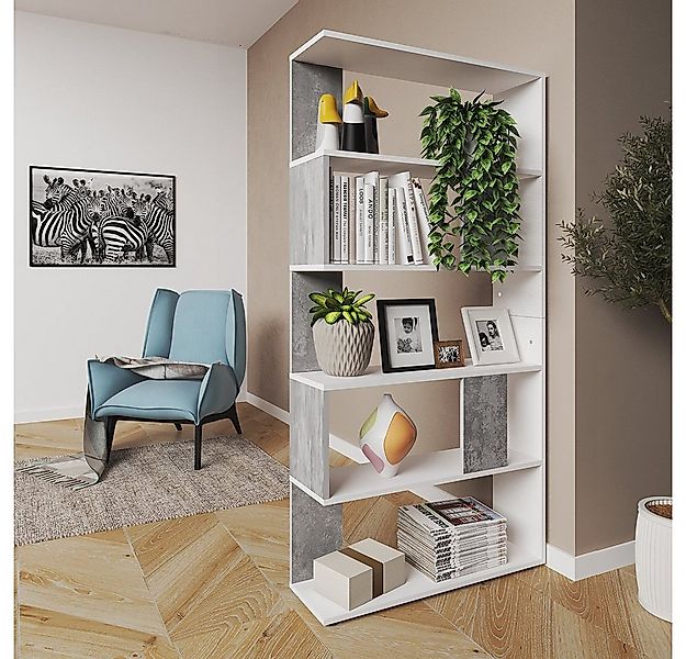 Vicco Raumteiler, Beton/Weiß, 80 x 162.6 cm, Freistehend günstig online kaufen