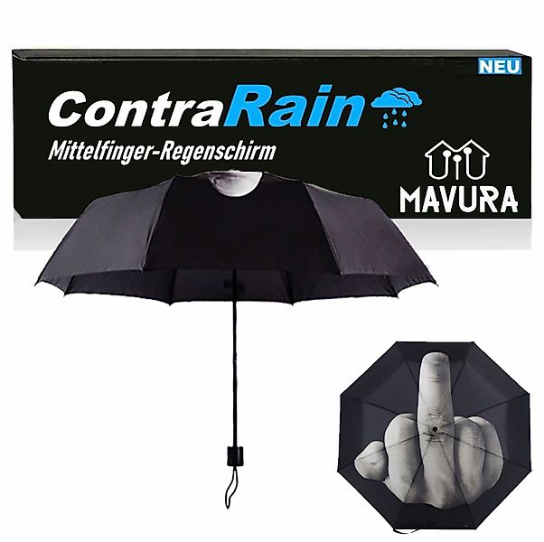 MAVURA Taschenregenschirm ContraRain Mittelfinger Regenschirm Spaß günstig online kaufen