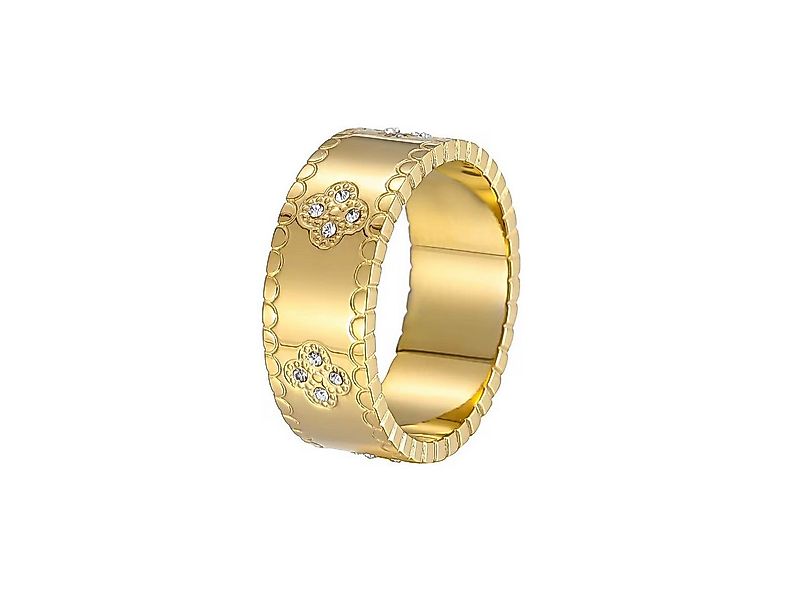 ROUGEMONT Fingerring Trendiger Damen Ring Clover-Glücksbringer Design Gold günstig online kaufen